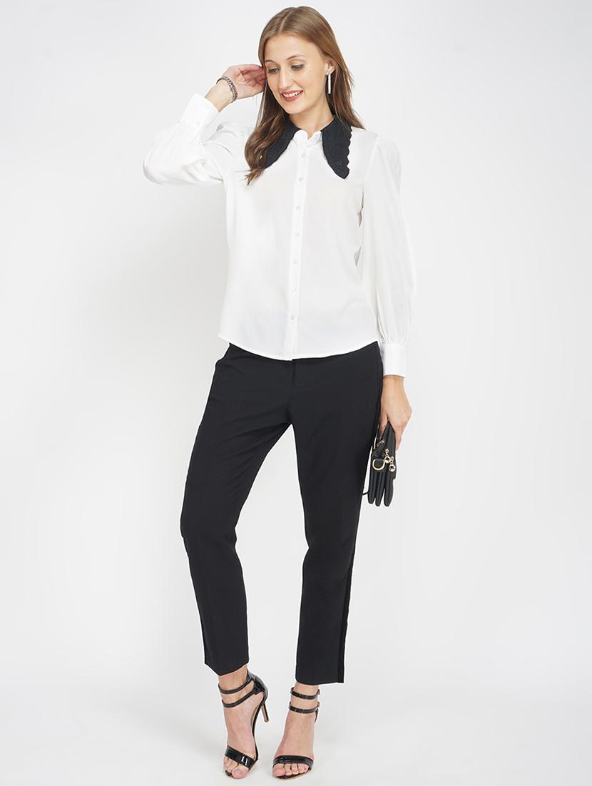 contrast peterpan collar shirt - 17822238 - Zoom Image - 4