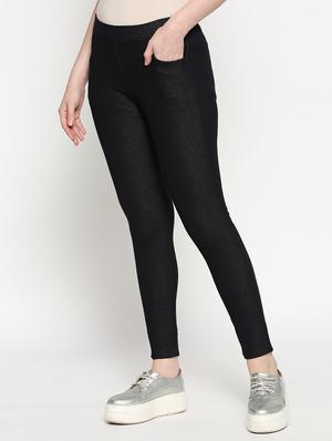high rise solid jegging - 17822480 - Standard Image - 3