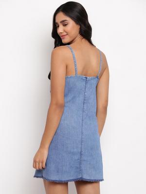 cami neck denim dress - 17822549 - Standard Image - 3