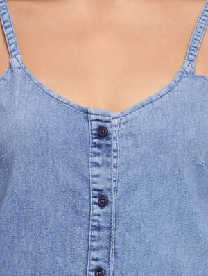 cami neck denim dress - 17822549 - Standard Image - 5