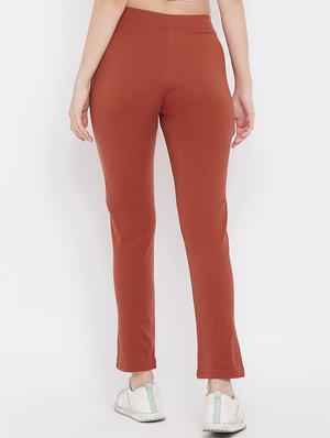 mid rise solid track pant - 17822631 - Standard Image - 3