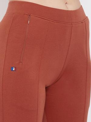 mid rise solid track pant - 17822631 - Standard Image - 5