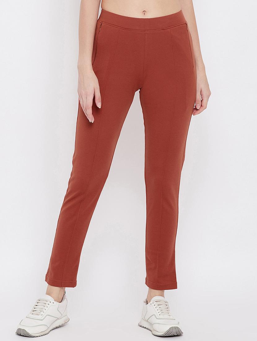 mid rise solid track pant - 17822631 - Zoom Image - 1