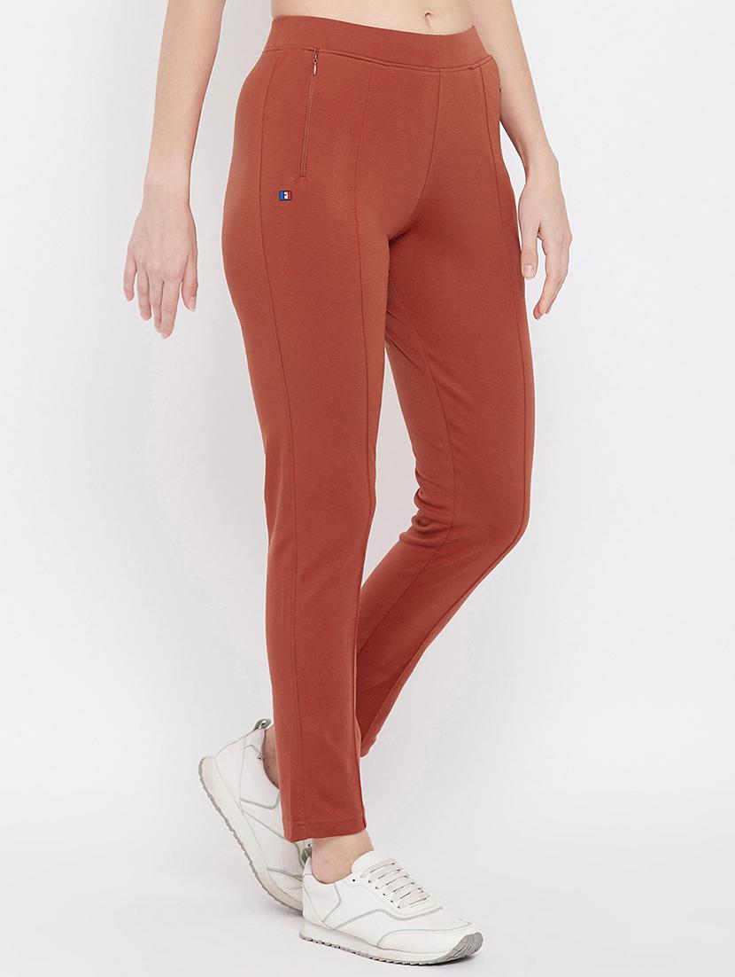 mid rise solid track pant - 17822631 - Zoom Image - 2