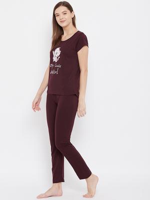 graphic printed nightwear pajama set - 17822632 - Standard Image - 3