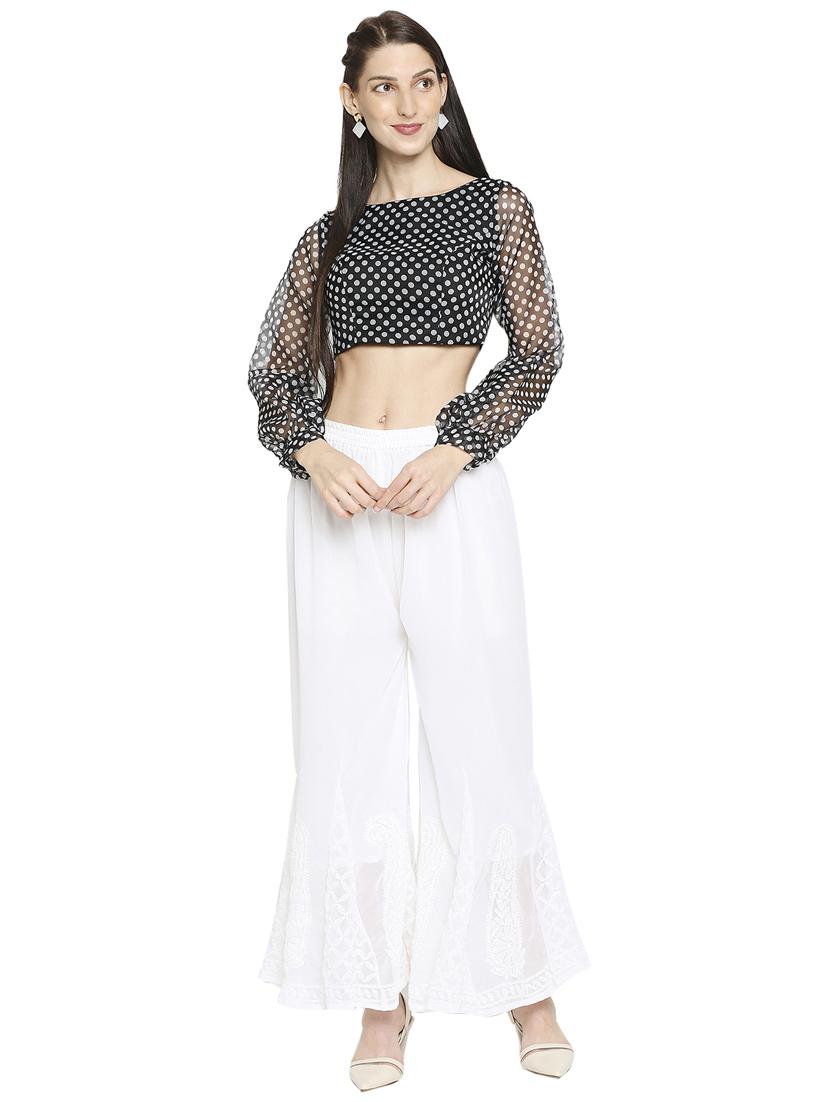 black georgette printed blouse - 17822916 - Zoom Image - 4