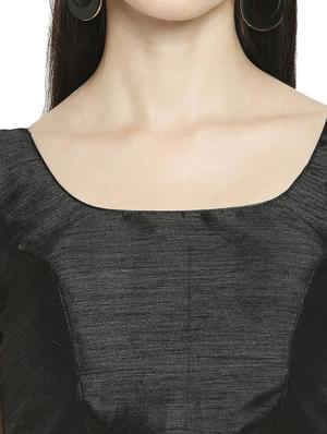 black tissue printed blouse - 17822923 - Standard Image - 5