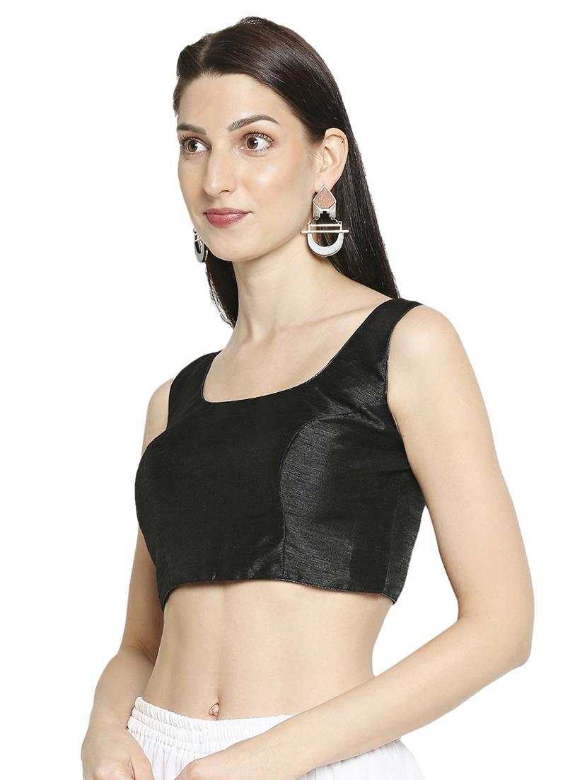 black tissue printed blouse - 17822923 - Zoom Image - 2
