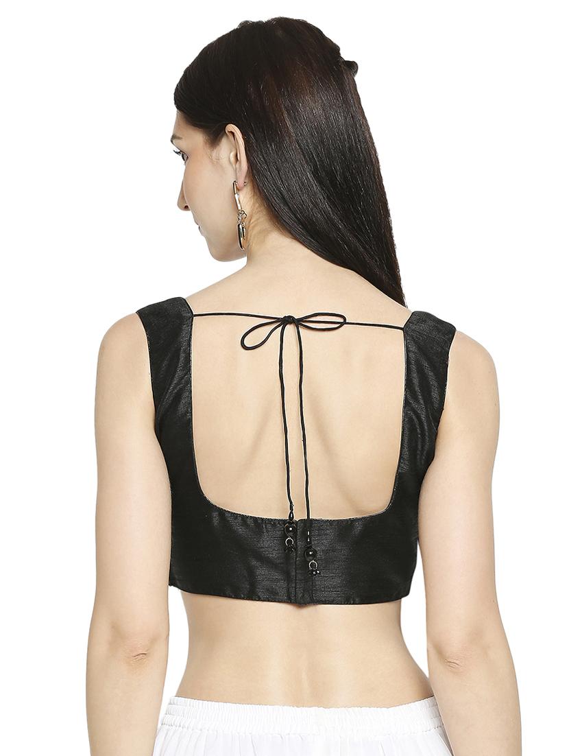 black tissue printed blouse - 17822923 - Zoom Image - 3