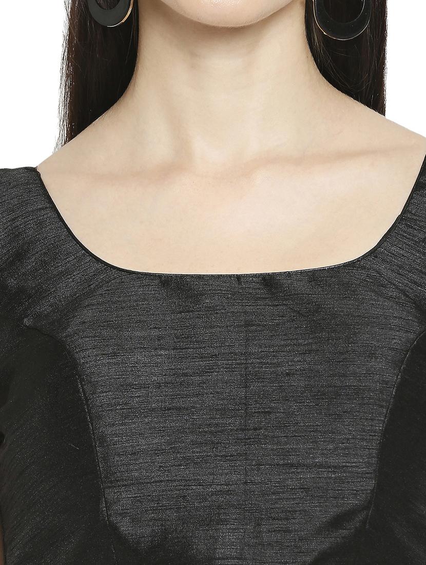 black tissue printed blouse - 17822923 - Zoom Image - 5