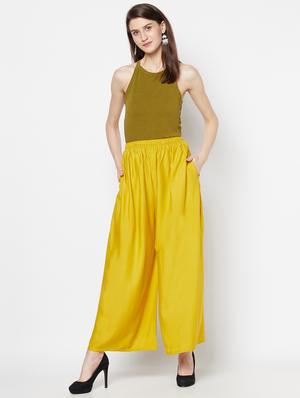 mid rise solid palazzo - 17823202 - Standard Image - 4