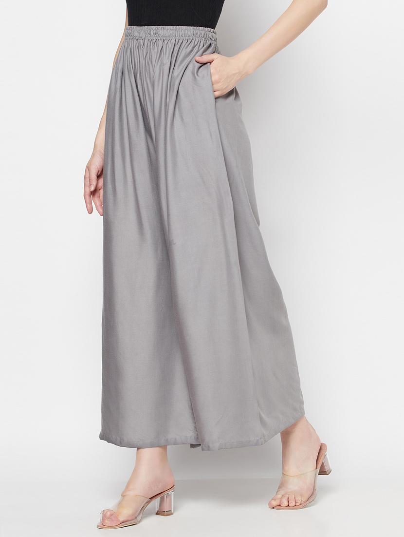 mid rise solid palazzo - 17823206 - Zoom Image - 2