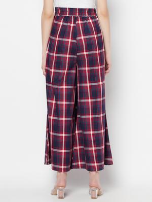 tie front checkered palazzo - 17823208 - Standard Image - 3