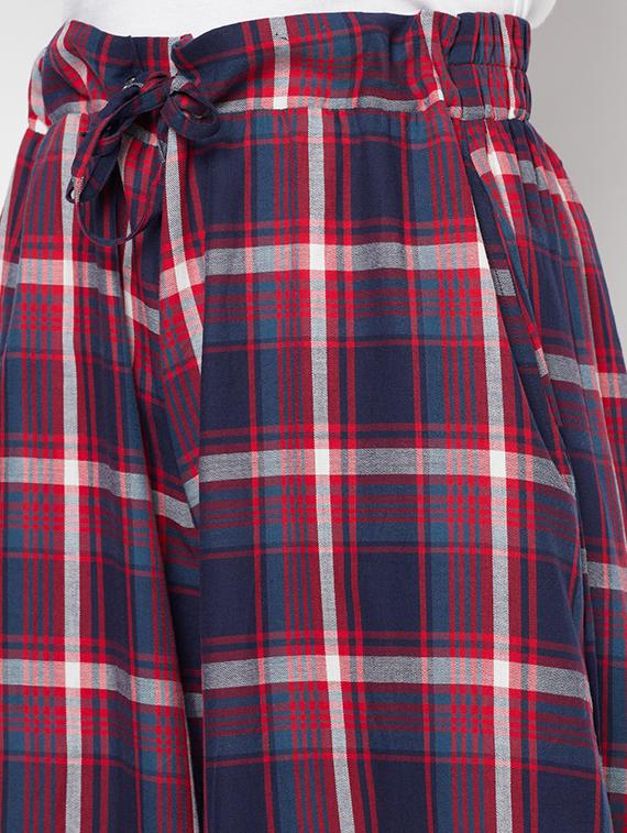 tie front checkered palazzo - 17823208 - Zoom Image - 5