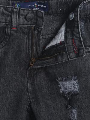 black distressed shorts - 17823209 - Standard Image - 3