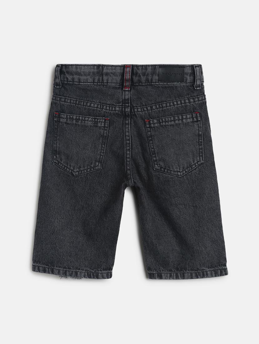 black distressed shorts - 17823209 - Zoom Image - 2