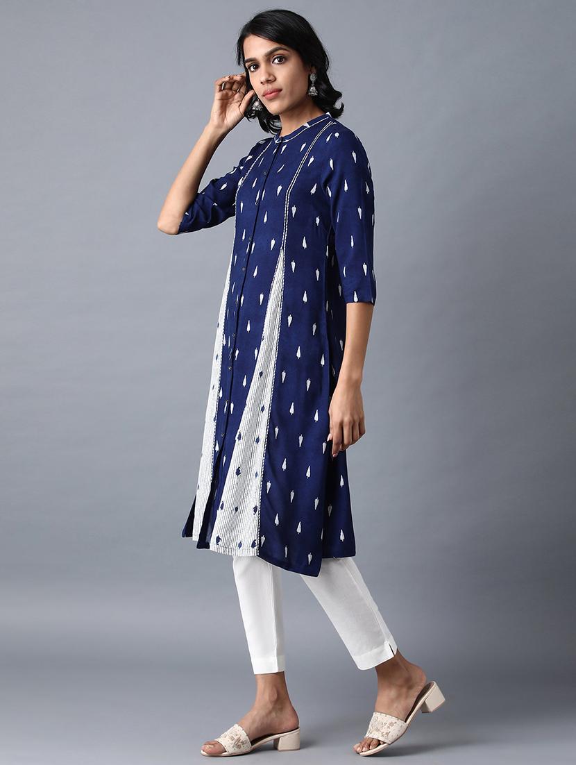 printed a-line kurta - 17823307 - Zoom Image - 2