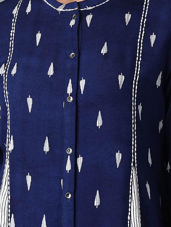 printed a-line kurta - 17823307 - Zoom Image - 4