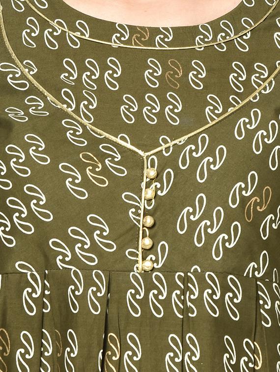 printed flared kurta - 17823321 - Zoom Image - 4