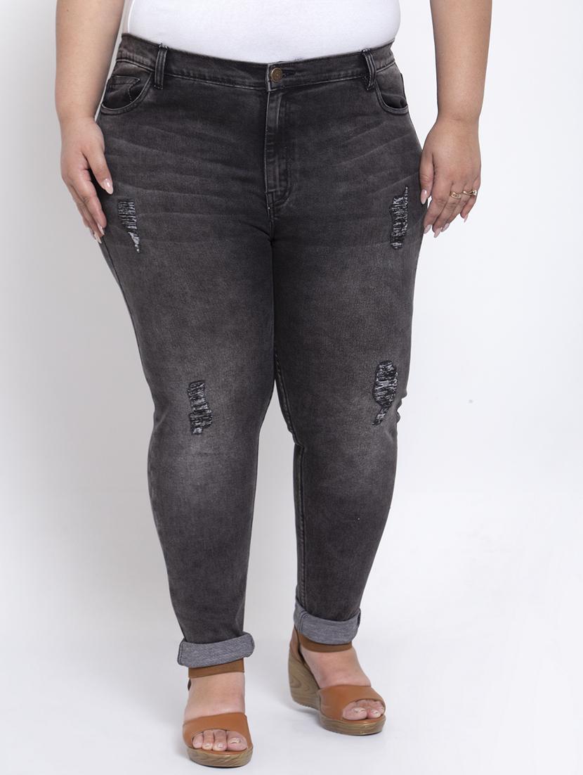 mid rise distressed denim jean - 17823494 - Zoom Image - 1