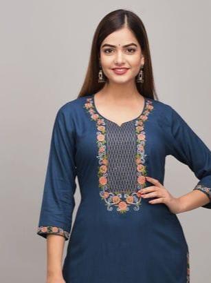 blue embroidered suit - 17823589 - Zoom Image - 2