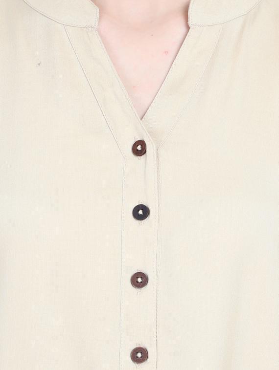 mandarin neck solid top - 17823781 - Zoom Image - 5
