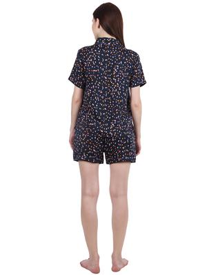 lapel neck printed shorts set - 17824369 - Standard Image - 3