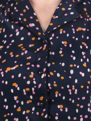 lapel neck printed shorts set - 17824369 - Standard Image - 5