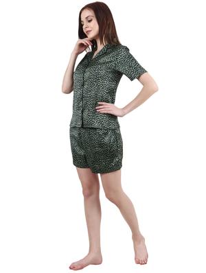shirt collar printed shorts set - 17824370 - Standard Image - 2