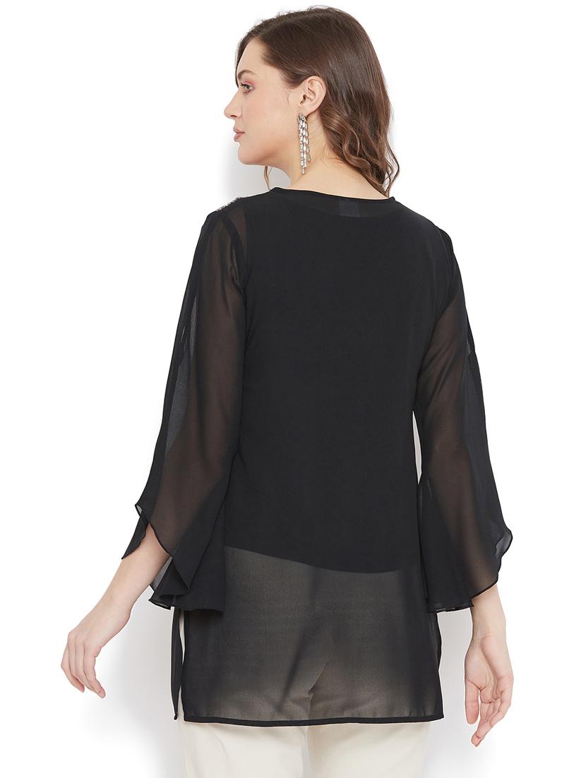 v-neck embellished top - 17824377 - Zoom Image - 2