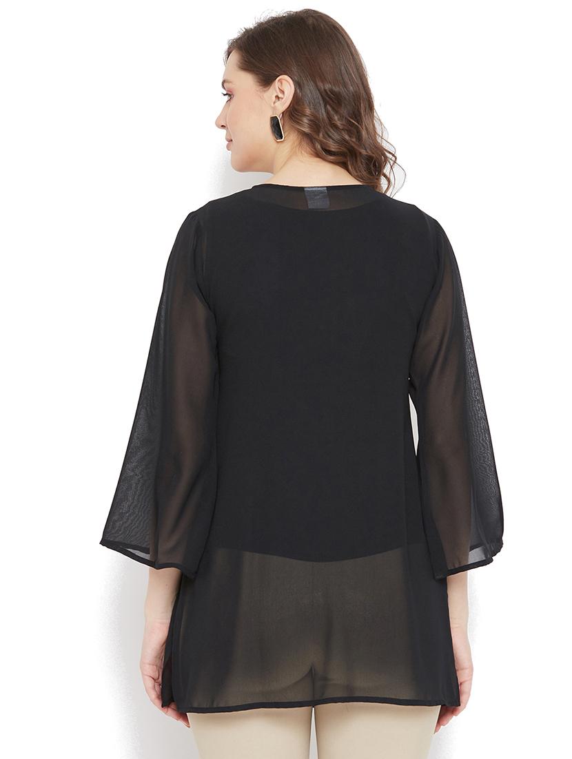 v-neck embellished top - 17824379 - Zoom Image - 2