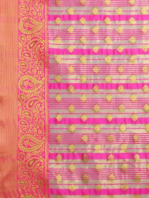 green art silk banarasi saree with blouse - 17824674 - Standard Image - 5