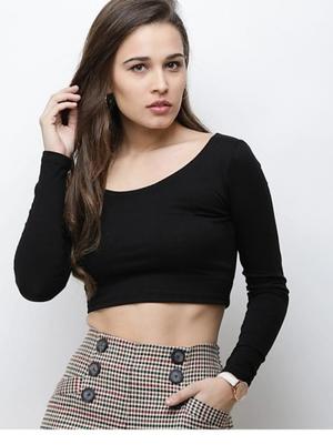black khadicotton top - 17824735 - Standard Image - 2