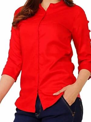 red khadicotton top - 17824737 - Standard Image - 2