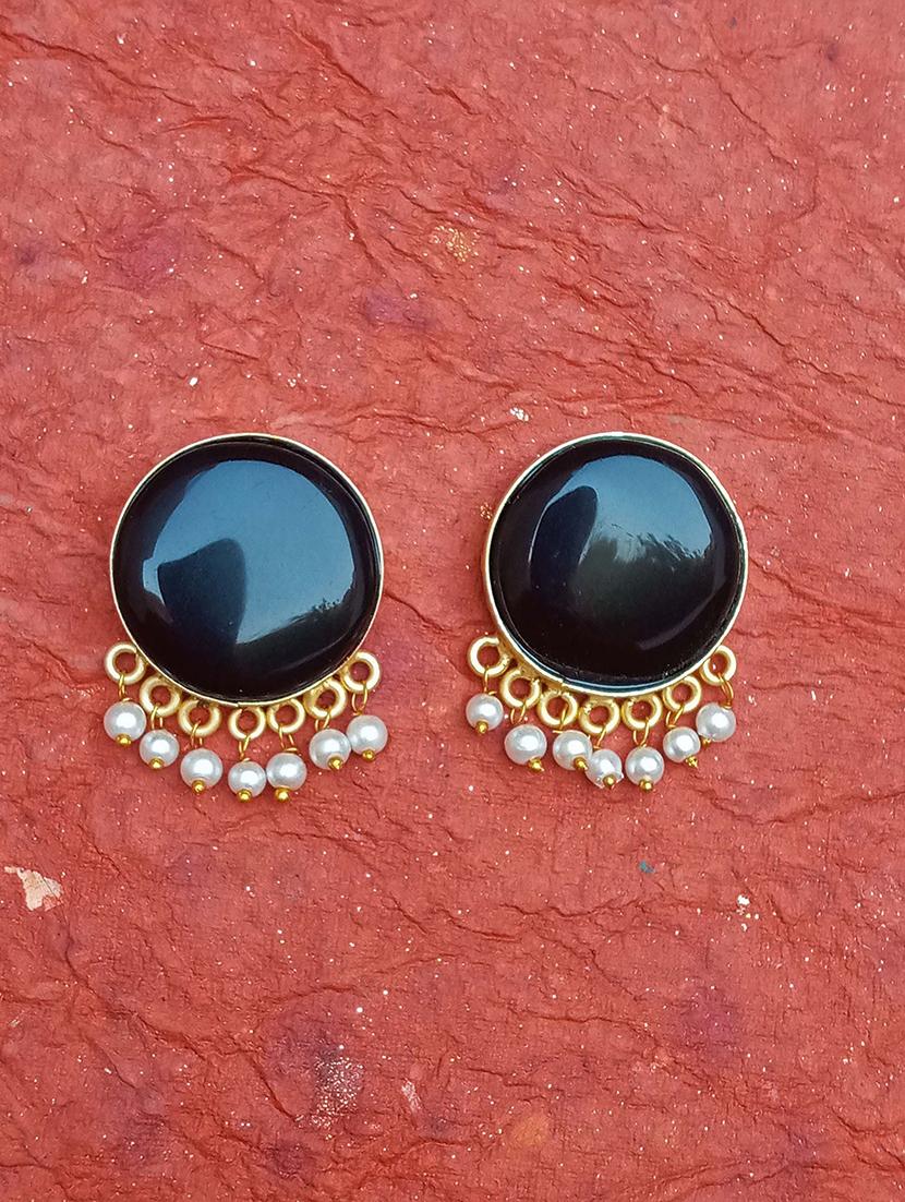 black brass studs earring - 17825382 - Zoom Image - 1