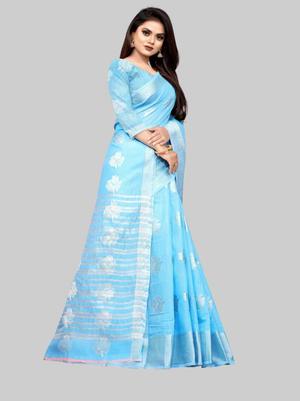 type: saree with blouse piece style: - 17825387 - Standard Image - 3