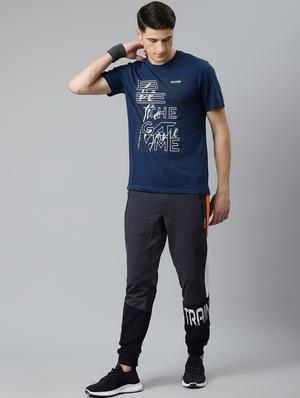 blue color block printed jogger - 17825398 - Standard Image - 4