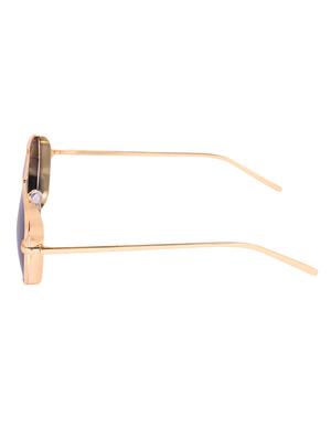 royalmede rectangle metal sunglasses men and women - 17825770 - Standard Image - 4
