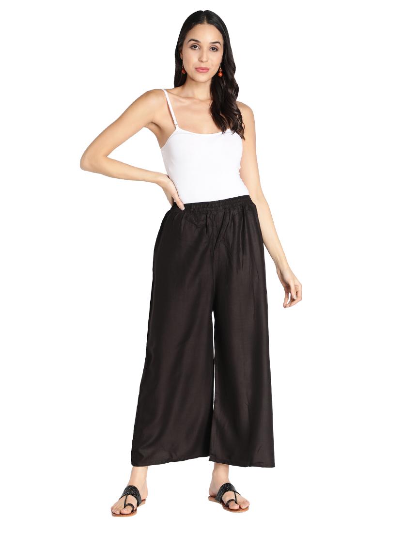 mid rise solid palazzo - 17826886 - Zoom Image - 4
