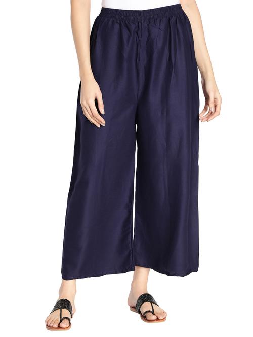 mid rise solid palazzo - 17826887 - Standard Image - 1