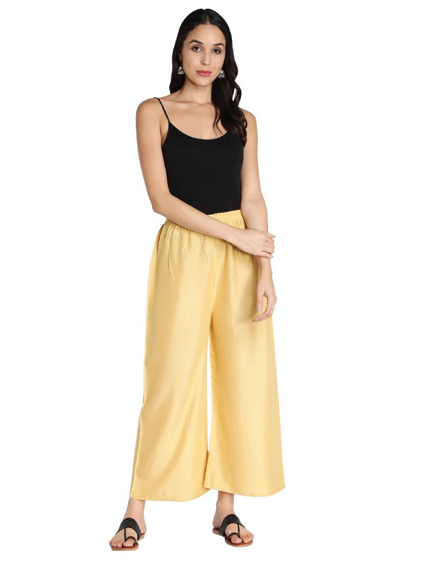 mid rise solid palazzo - 17826891 - Zoom Image - 4