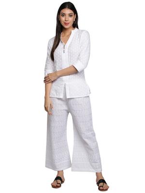mid rise chikankari palazzo - 17826900 - Standard Image - 4