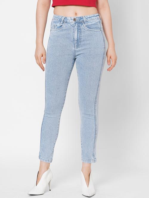 high rise stone washed jean - 17827087 - Standard Image - 1