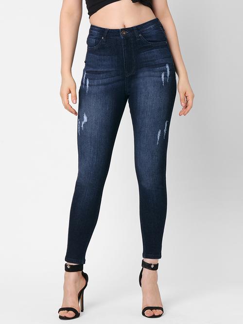 high rise stone washed jean - 17827376 - Standard Image - 1