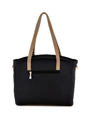 black leatherette (pu) combo handbag - 17827751 - Standard Image - 2