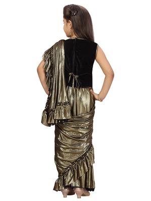 black solid lehnga choli - 17827876 - Standard Image - 3