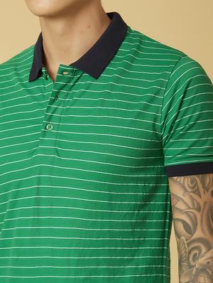 green striped polo t-shirt - 17828088 - Standard Image - 7