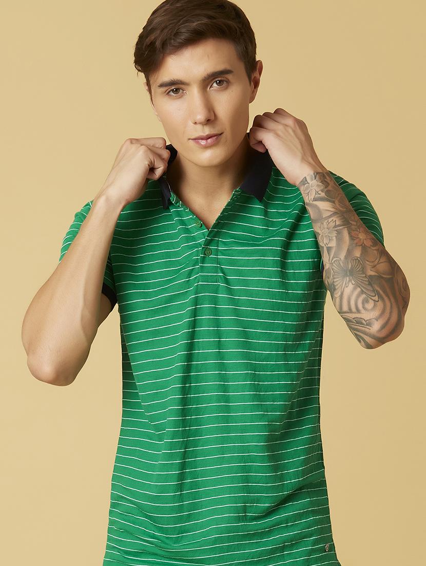green striped polo t-shirt - 17828088 - Zoom Image - 6