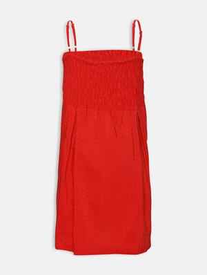red solid frock - 17829153 - Standard Image - 2