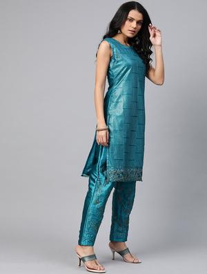 embroidered unstitched suit set - 17832124 - Standard Image - 2
